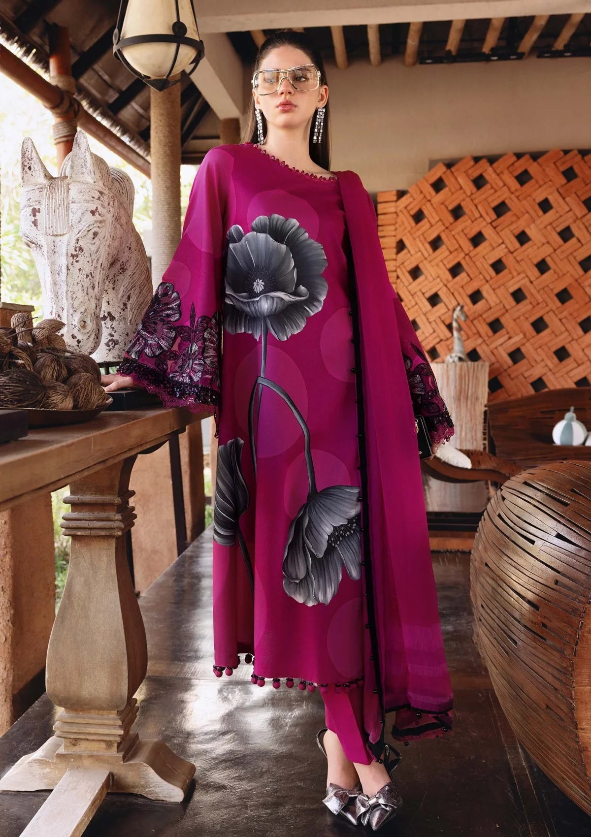 M Prints by Maria B Unstitched Printed Lawn 3 Piece Suit