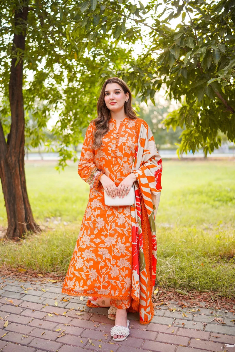 Aneela's Luxury Lawn Embroidered Collection 3Piece Unstitched