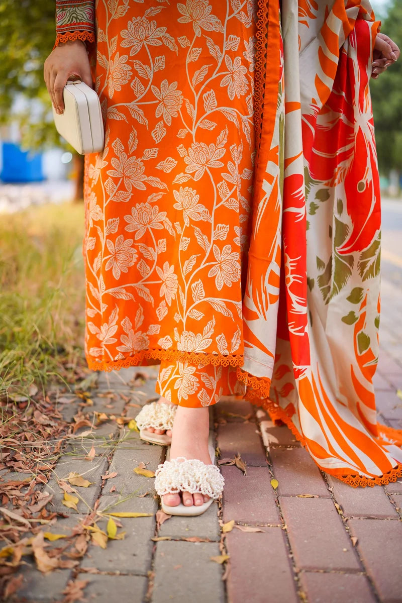 Aneela's Luxury Lawn Embroidered Collection 3Piece Unstitched