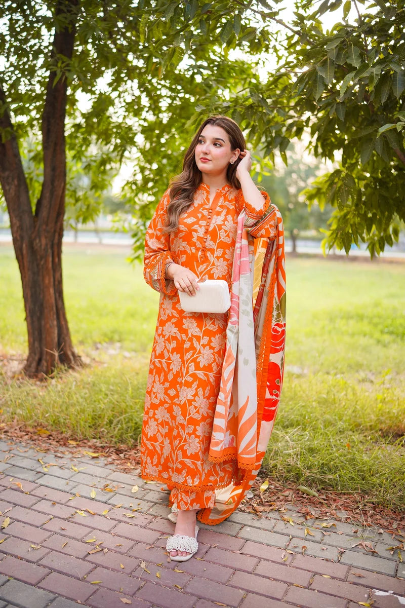 Aneela's Luxury Lawn Embroidered Collection 3Piece Unstitched