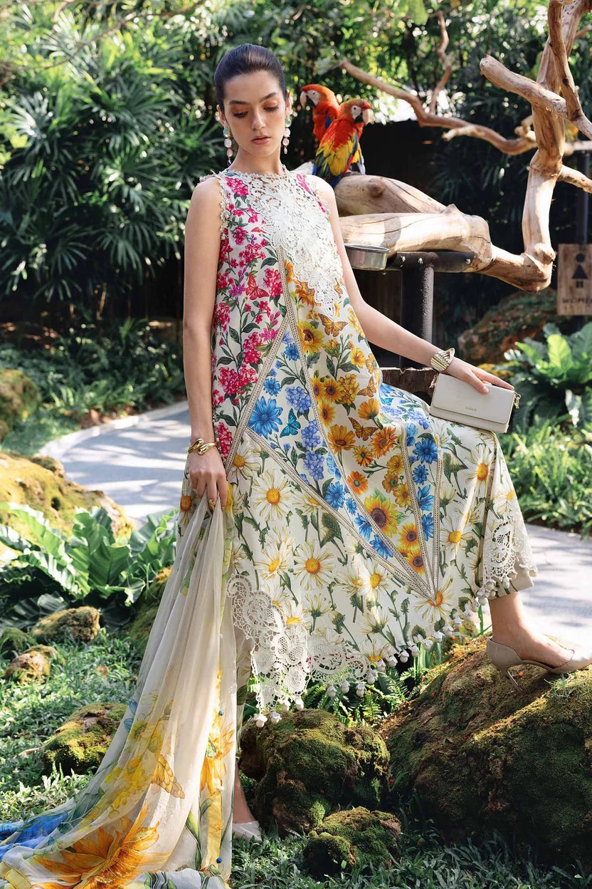 3 Piece Unstitched Embroidered Lawn Suit - MPT-2910-A