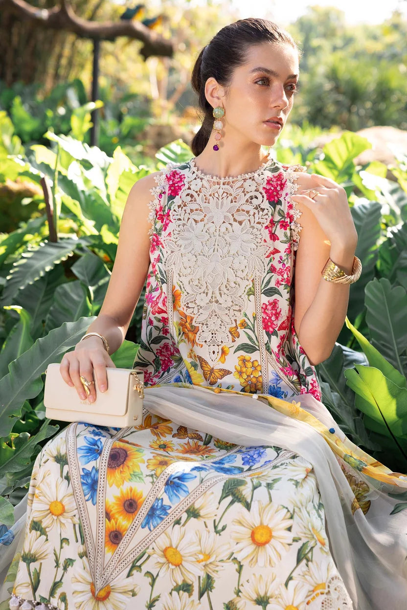 3 Piece Unstitched Embroidered Lawn Suit - MPT-2910-A