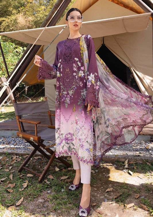 3 Piece Unstitched Embroidered Lawn Suit