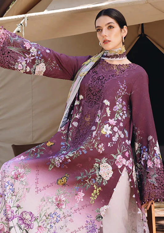 3 Piece Unstitched Embroidered Lawn Suit