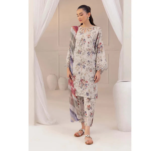 3 Piece Printed Lawn Unstitched Suit – Summer Collection