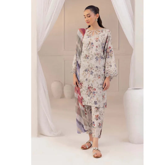 3 Piece Printed Lawn Unstitched Suit – Summer Collection