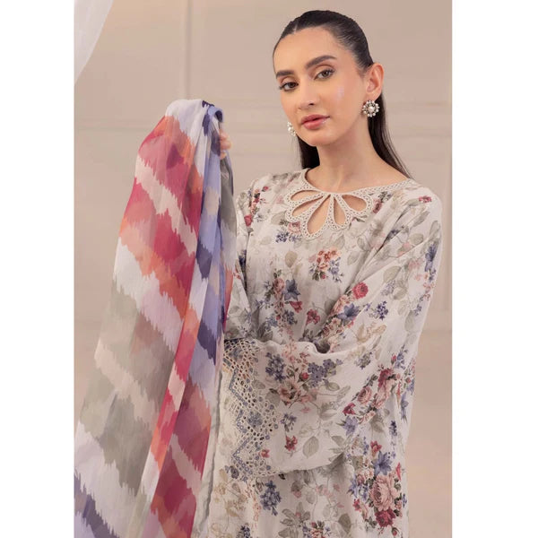 3 Piece Printed Lawn Unstitched Suit – Summer Collection