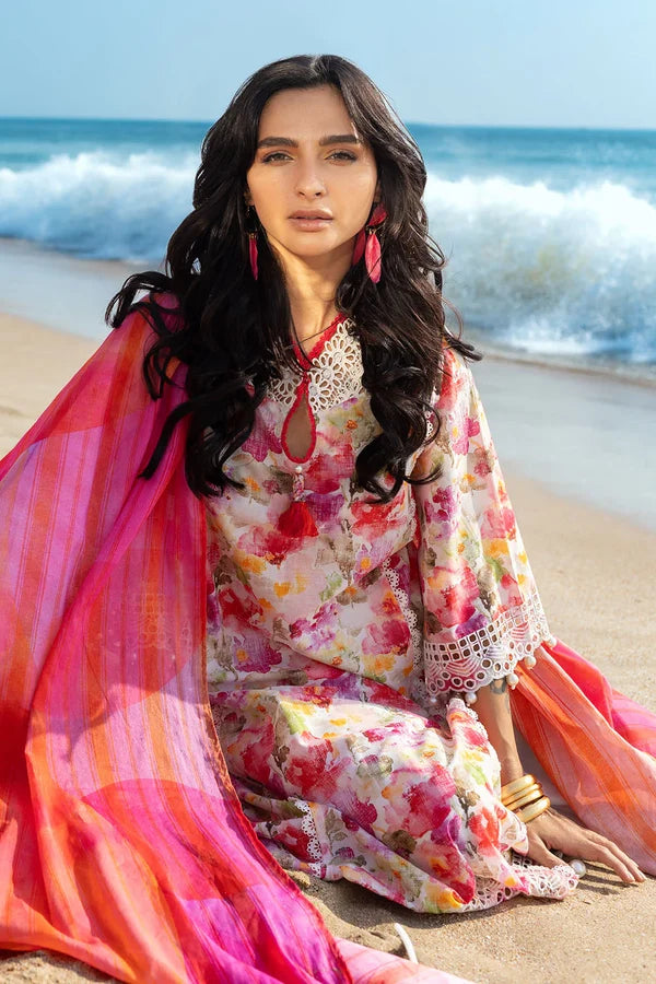 Gul Ahmed Embroidered & Printed Lawn 3 Piece Dress