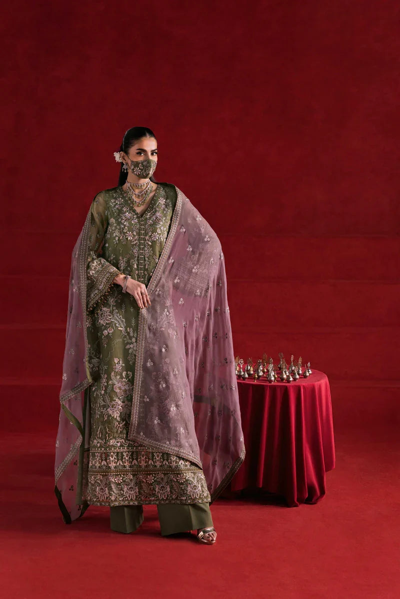 Share Flossie Kohinoor KOH-110 - Hand-Embroidered Chiffon Unstitched Luxury Formal Suit