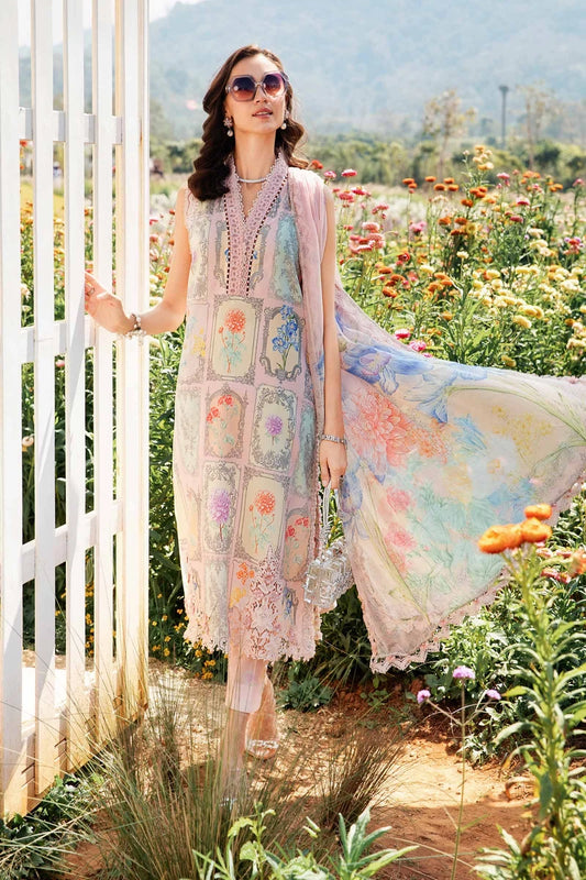 Maria B M.Print Unstitched 3Pc Suit